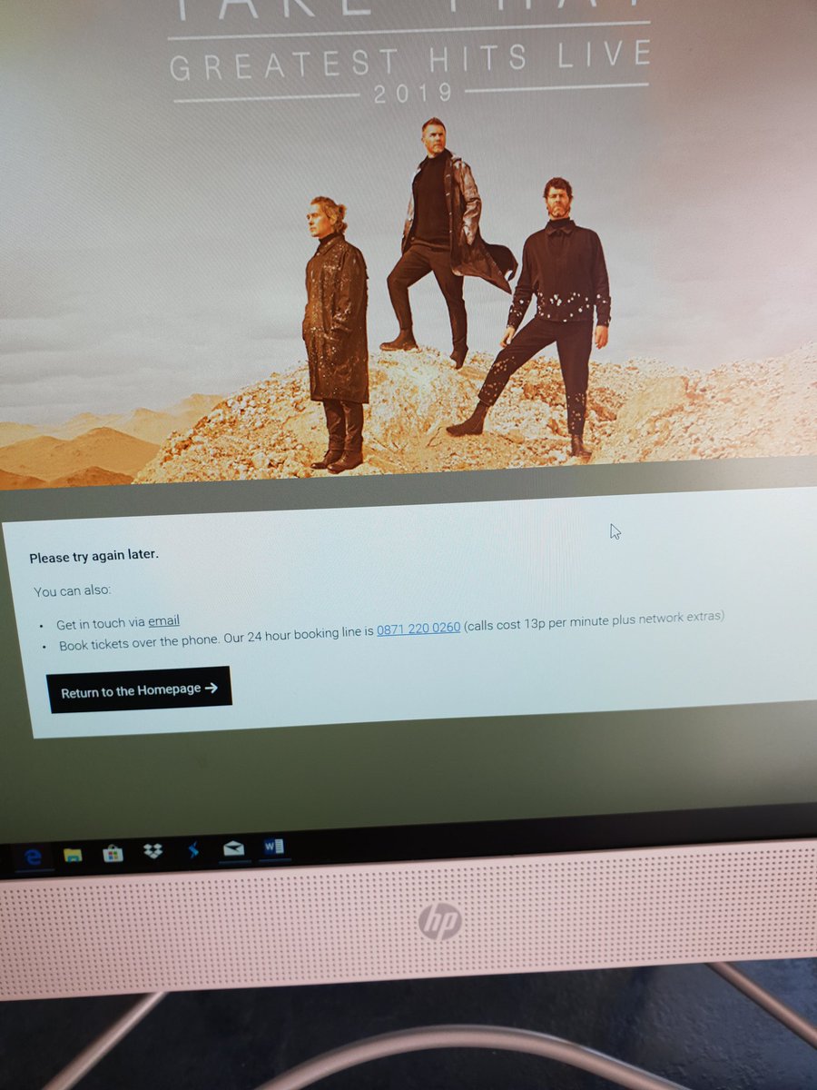 lyndapigram's tweet photo. @seetickets @takethat now just getting this!! https://t.co/Tk5gVXyBh3