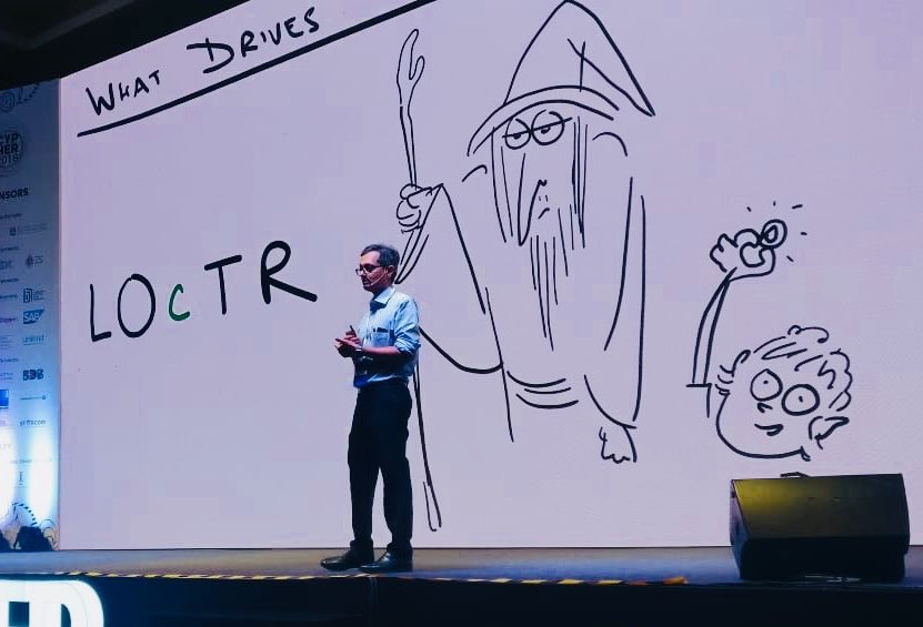 CartesianConsul's tweet image. We’re at #cypher2018 today! Sandeep spoke about the analytics behind segment of one strategies. Many Doodles were doodles.