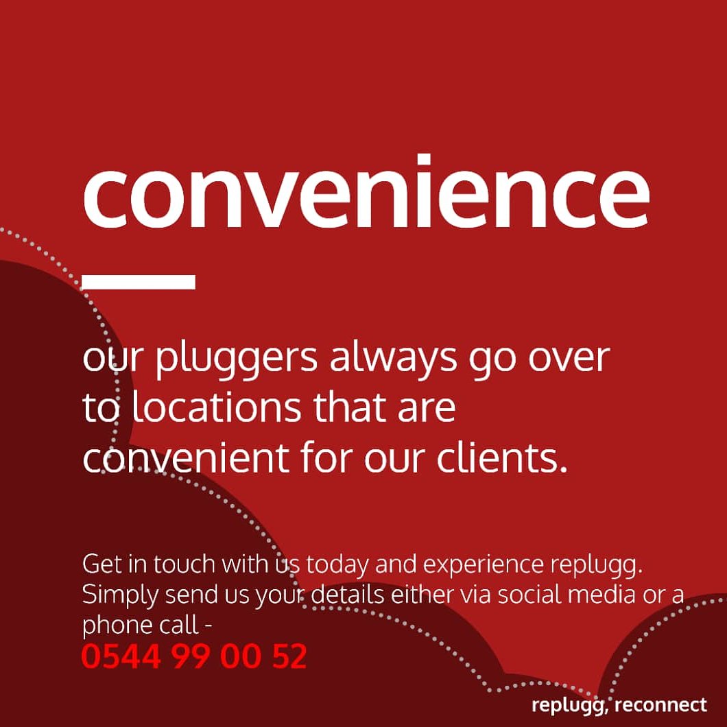 At Replugg, we define convenience.  Our pluggers (repairers) come over to your location and get your device repaired. Send us a request today and enjoy the Replugg experience 
#RepluggExperience #convenientrepairs #samedayfix #pluggers
 #techgh #techservice #Replugg #Reconnect