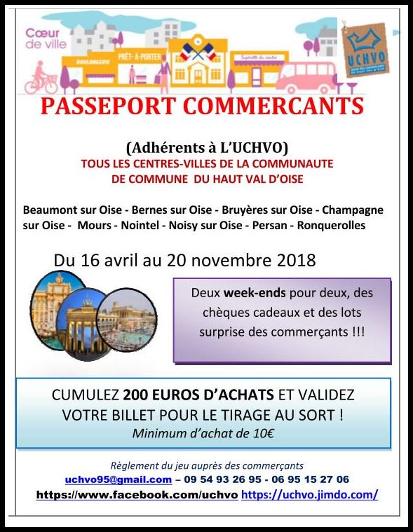 LUCHVO's tweet photo. #beaumontsuroise #persan #champagnesuroise #nointel #noisy #mours #bruyèresuroise #bernes #ronquerolles  @LUCHVO  #uchvo. Votre passeport commerçants est disponible chez tous les commerçants #adhérentuchvo ! 😀 https://t.co/IIdoYGMo8u