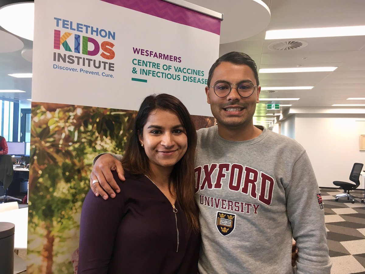 AshaBowen's tweet photo. Congratulations Doctor @CrocoDylbert and Dr @AartiSaiganesh. What a day for both of you being awarded your PhD on the same day!! #greatPostDocs #StrepA #SToPtrial @WCVID @telethonkids @jcarapetis @tim_barnett1 https://t.co/tzLFjHnQeR