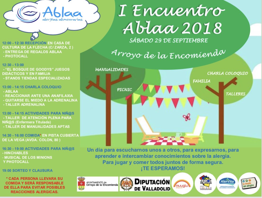 Dip_Va's tweet photo. La diputada @LuciaHerasGonza,Alc.@AytoArroyo @alcaldedeArroyo,concejala @carmenillana y pte.#Ablaa #IsabelCarracedo presentan el Encuentro de Alérgicos Alimentarios que se celebrará en el municipio de #ArroyoDeLaEncomienda https://t.co/76ebztbX6E