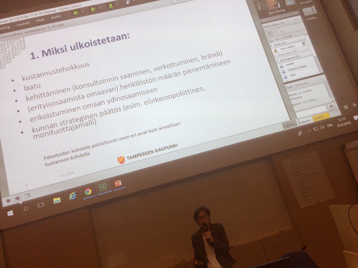 #SoteNavi - kilpailutus SOTE-alalla on keskeinen asia! Teemaseminaari Tampereella. Tampere kaupunki Ella Suojalehto #ESR #Työelämä2020