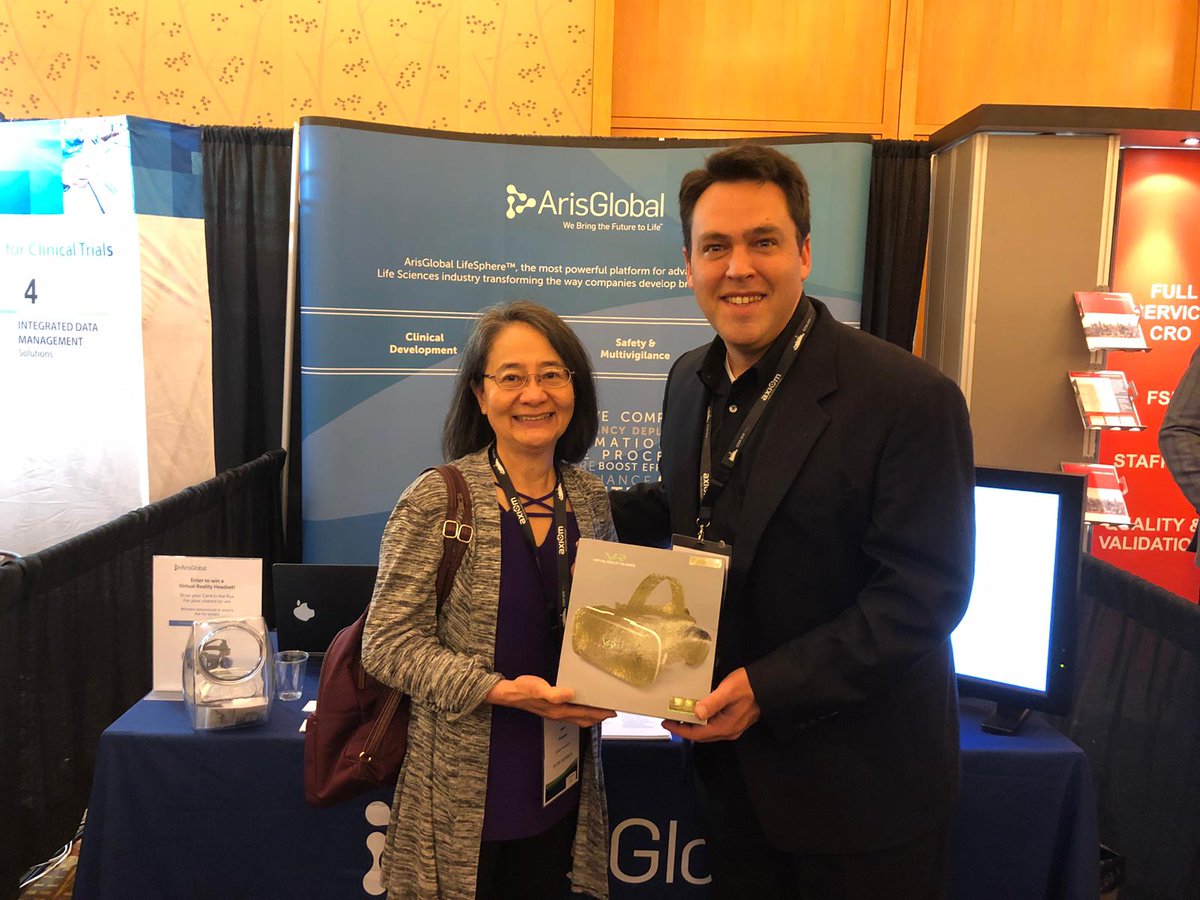 Aris_Global's tweet photo. Congrats to Ann Fowler from @GileadSciences for winning #VR headset at #SCDM2018 (Booth #509) w/ @gbelkin. TY to all who participated - see you next year!
#ClinicalTrials @SCDM_DataDriven https://t.co/lnGO7j7Gdr