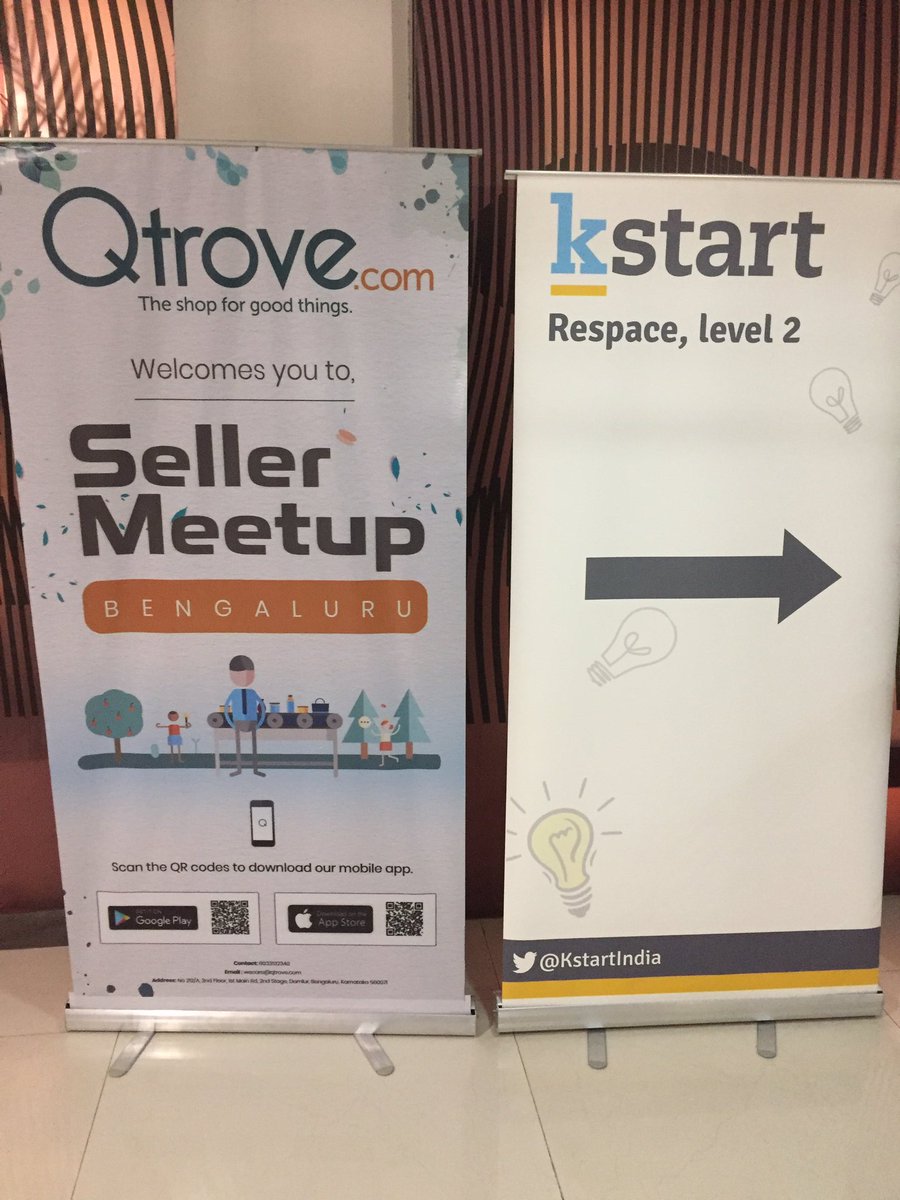 VinamraPandiya's tweet photo. Our first ever #SellerMeetup in #Bengaluru at @KstartIndia 's lovely venue. Its time for to talk some good things to our good sellers to help spread goodness. @vinod_shankar @ganeshk03 @VaniKola @cakesandwine @qtrove https://t.co/2PFST1XzWe