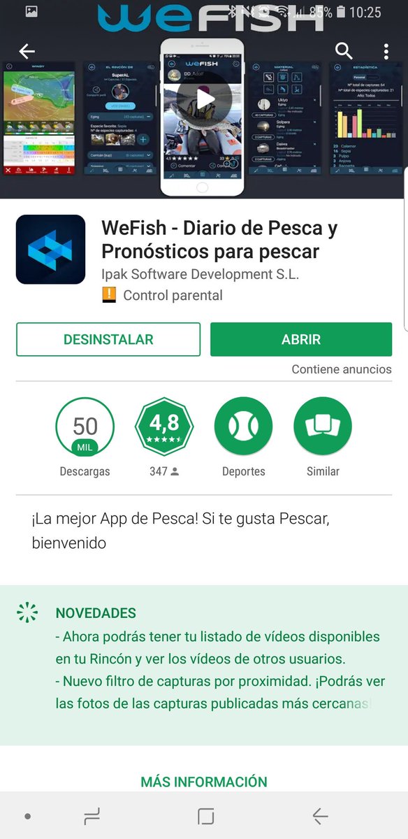 WeFish_Fishing's tweet photo. Cumpliendo metas.

50k de descargas en Android para ser la mayor plataforma de Pesca Deportiva en España. Ahora a consolidar, expandir y a por las 100k descargas.

¡Buena pesca!
#pesca #fishing #WeFish https://t.co/uRCuySOX2O