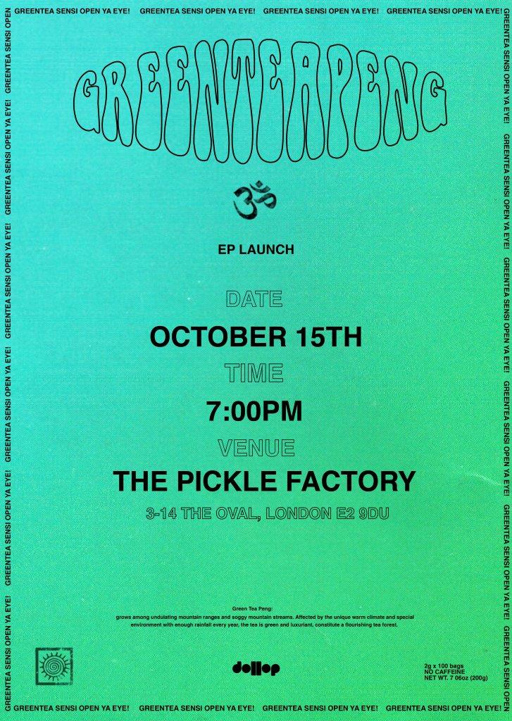 New show: Greentea Peng will play The Pickle Factory on October 15th.
 Tickets: bit.ly/2Dy4Lhd