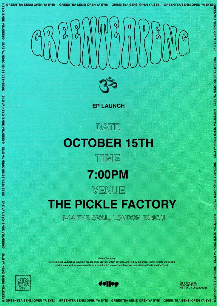 New show: Greentea Peng will play The Pickle Factory on October 15th. Tickets: bit.ly/2Dy4Lhd