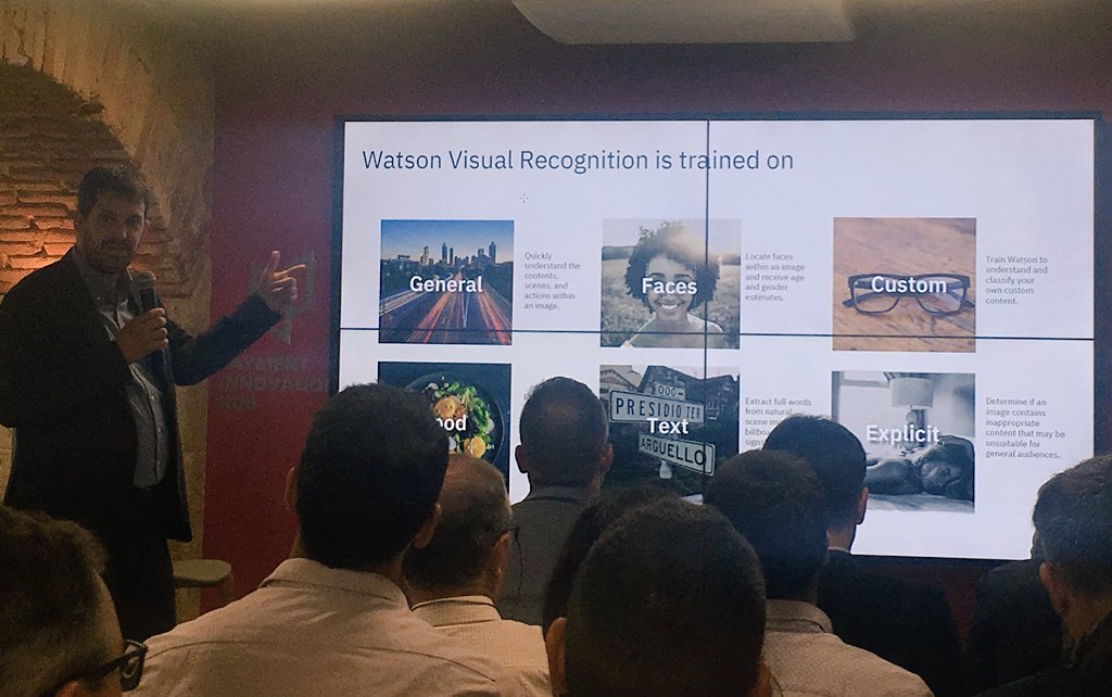MartaAntunezBCN's tweet image. La Inteligencia Artificial y el reconocimiento de imagen ya tiene aplicaciones como hacer inspecciones de forma automática, generar contenido, analisis demográficos y hasta cuenta calorias 😳🚀 #VisualRecognition #AI @IBMWatson