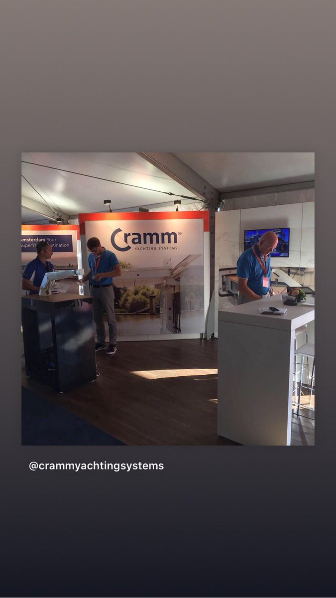 Cramm_Y_S's tweet photo. Picture just before the start of the Monaco Yacht Show. Exited! Will we see you all during the show? Meet us in the Holland Pavilion, Darse Sud, stand nr QS38. #mys18 #hydraulics #meetthedutch https://t.co/ErLEAghNFP