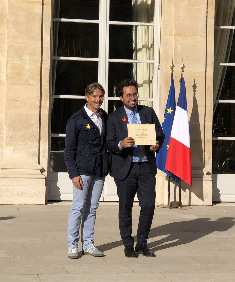 We were honored to receive the #PassFrenchTech at the <a href="/Elysee/">Élysée</a> from French Minister of Digital <a href="/mounir/">Mounir Mahjoubi</a> Mahjoubi, awarding French growth and innovative startups. We recruit talents while developing an organization based on trust and caring. This also is innovation.