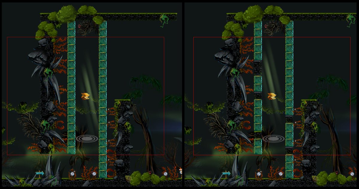lindulens's tweet photo. Feel the difference? Hard mode vs. easy. #leveldesigns #gamedev https://t.co/K0V8LHzf90