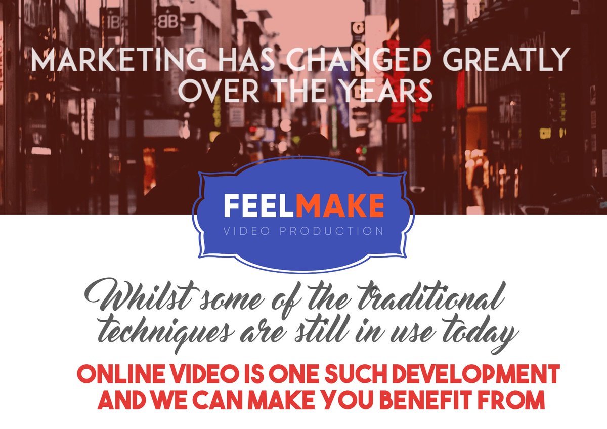#Marketing has changed greatly over the years. Whilst some of the traditional techniques are still in use today, the advancement of #technology has given rise to some additional possibilities. #Online #video is one such #development and we can make you #benefit from.