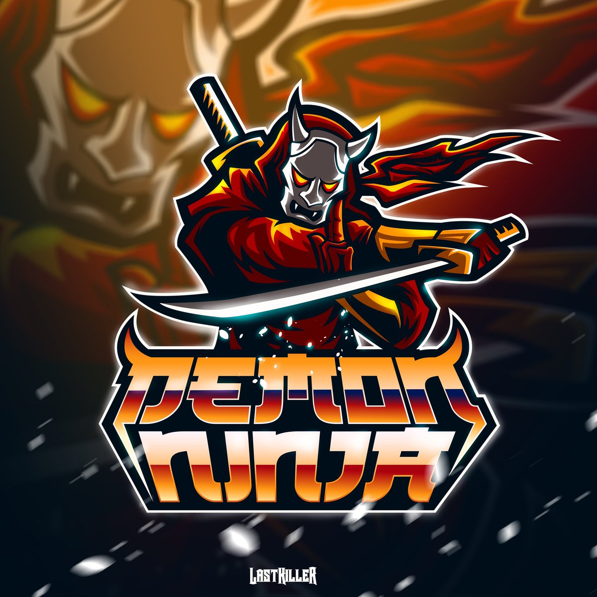 KillerArtworks's tweet photo. Kill them all!!... Done for @demon_ninja_god 
Commission from #fiverr 
.
what do you think about this logo?? 
Awesome right??.. ;)
.
#esport #mascotlogo #branding #gaming #illustration https://t.co/9UM77XX641