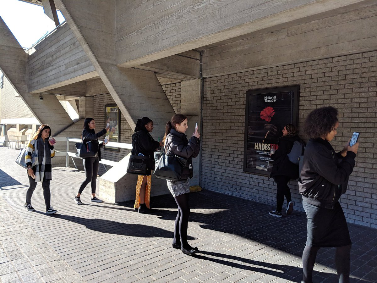 RicardsProd's tweet photo. Year 13 Production are on the sunny Southbank this morning doing some marketing research #marketing #theatre 🎭🔍 @RicardsTweets https://t.co/dD0yLsWs44