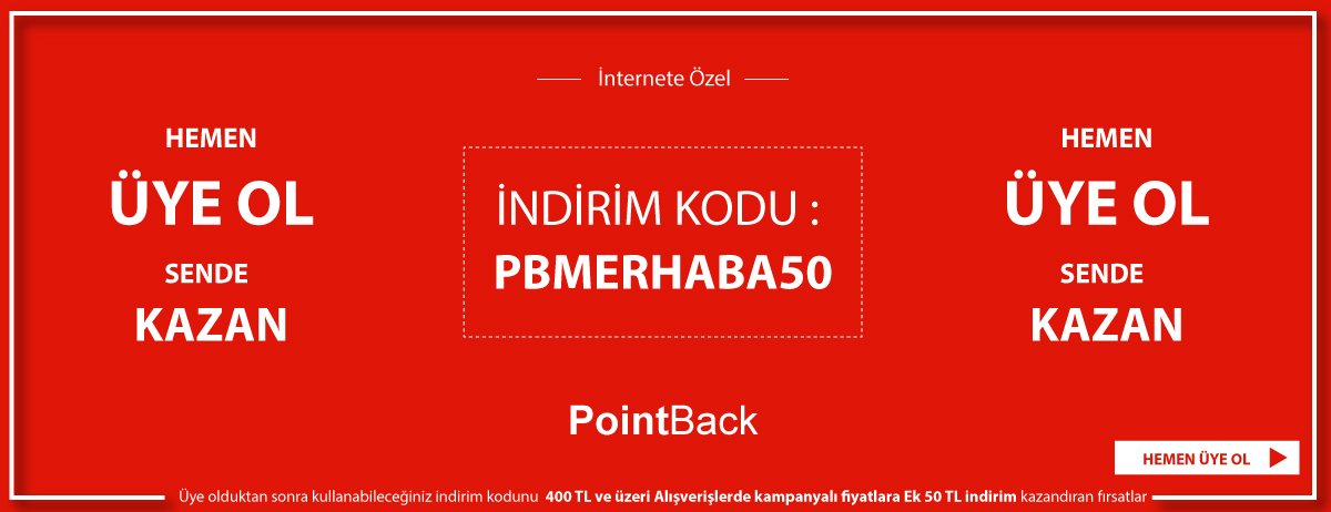 PointBackk's tweet photo. 400TL = 50TL  200 TL = 30 TL   75 TL = 20 TL 
Alışverişlerinizde kullanabileceğiniz indirim kodları tarafınıza tanımlanmıştır. Sadece Üye olmanız yeterlidir. Üye olan müşterilerimizde kullanabilir. #pointback #indirim #indirimkodu #indirimliürünler  #indirimzamanı  #HavaÇokSoğuk https://t.co/riIUlqZbiQ