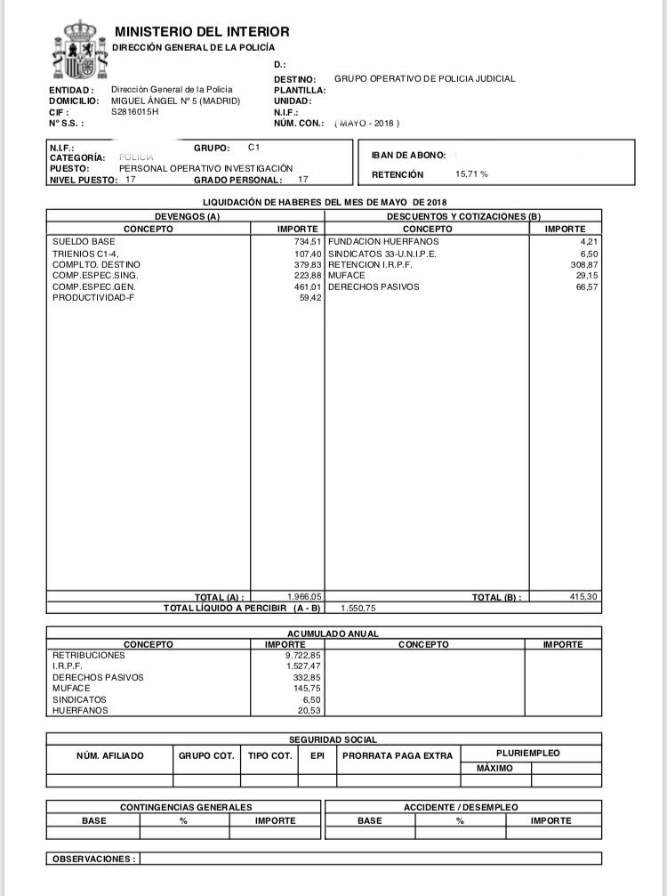 jusapolaragon's tweet photo. La subida a TODOS los funcionarios introducida en la #FalsaEquiparacion queda DESMONTADA! 

Prometieron 42,21€ a los #Policías cuando realmente han sido 34,54€ BRUTOS (2.000,59€-1.966,05€) y 21,71€ NETOS! 🤦‍♂️😡🤬

Hay que seguir LUCHANDO!

#EquiparacionYa con @jusapol https://t.co/Ouxam2UTUT
