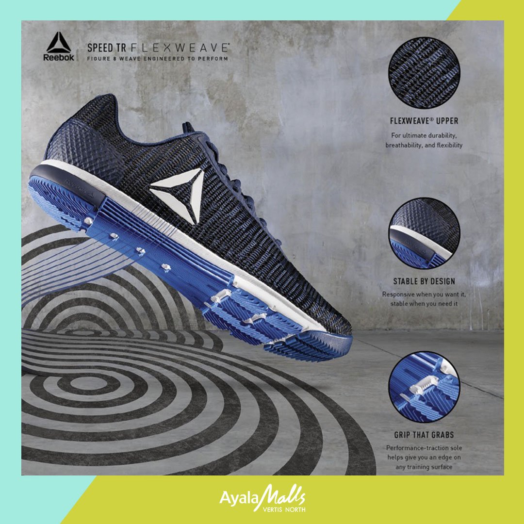 GoVertisNorth's tweet photo. Every limit pushed. Every barrier broken.
@fbaftermath holding nothing back in the new @Reebok #SpeedTR #Flexweave. Groundbreaking technology will revolutionize your
training! Now available at Ayala Malls Vertis North Level 3! https://t.co/Q9tvBI2taC
