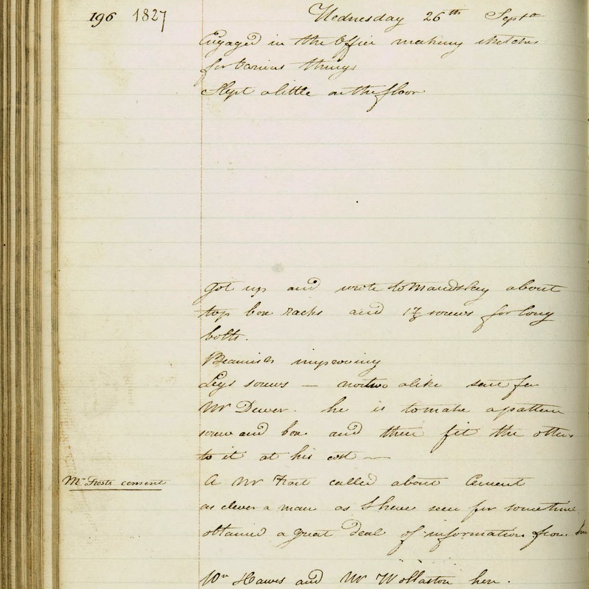 SSGreatBritain's tweet photo. What did Isambard Kingdom Brunel write in his diary #OnThisDay in 1827? Find out in today's #ArchiveInFive - free in the Brunel Institute from 12.30pm https://t.co/nicYfL8bnN https://t.co/YrGopsJuq0