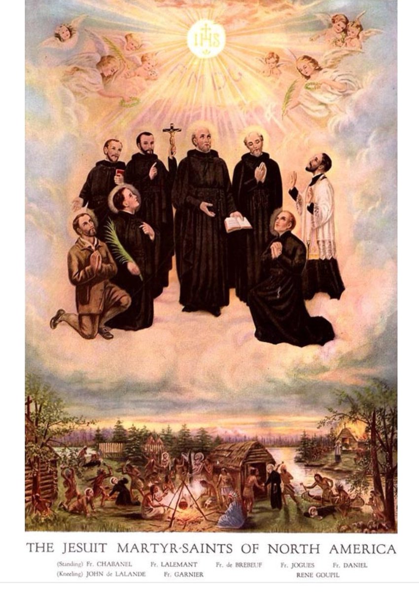 ccofoundress's tweet photo. Today is the Feast of the Canadian Martyrs in Canada. This picture hangs in my office. I keep it with great affection &amp; admiration.These men were filled with love, zeal, patience and ardent faith. I reflect on them when I face difficulty. They inspire me to persevere for Christ. https://t.co/n0WJjf5Kjm