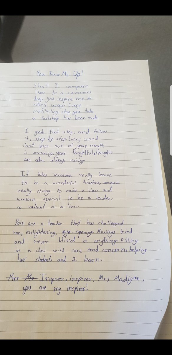 MichelleMadiga7's tweet photo. This is the reason I do my job, what a lovely surprise from one of my students #makingadifference @CasulaPS @revans1413 @GoulderKaren https://t.co/wgUtRRkjSn