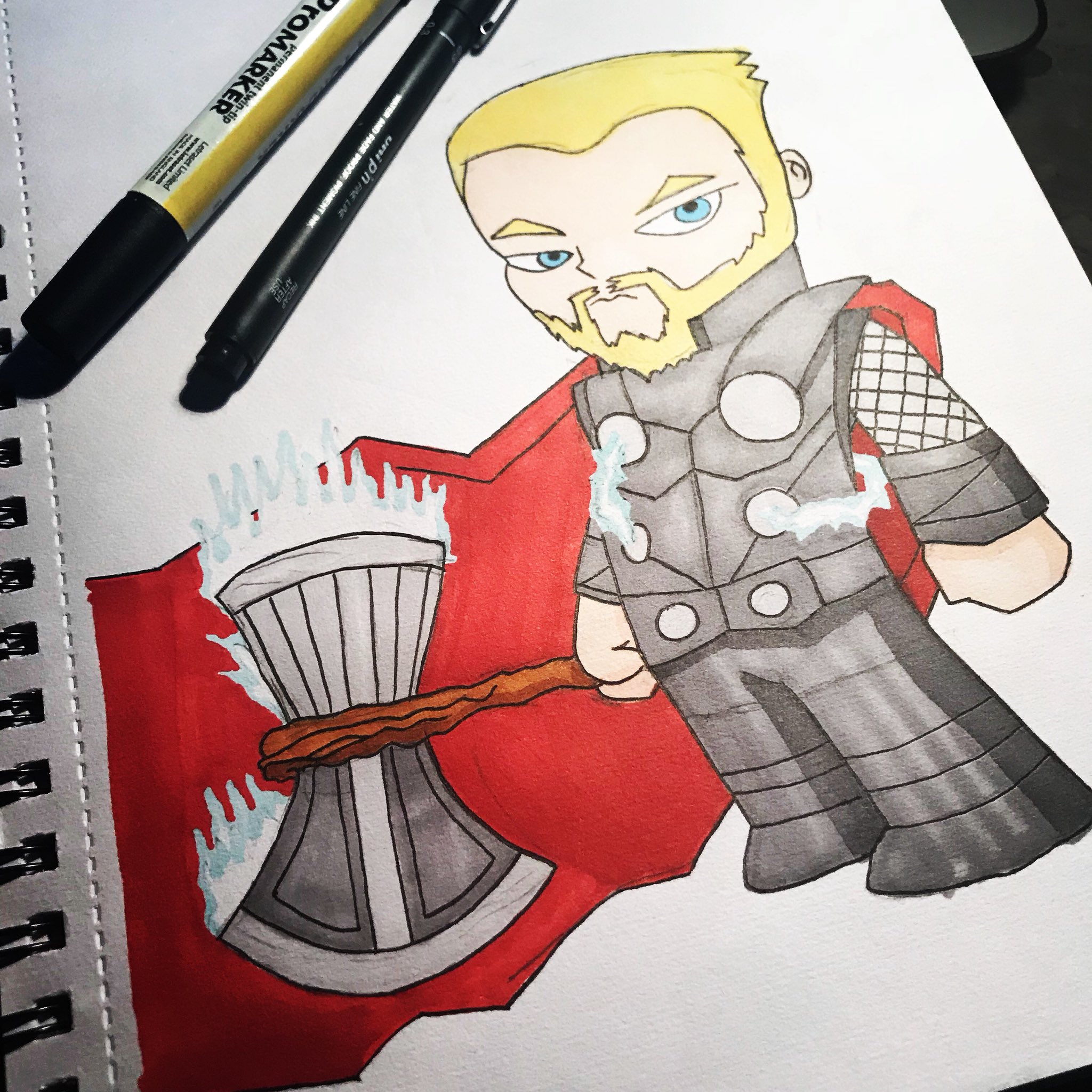 Marvel Fan Art Magic — Thor - Stormbreaker (pencil/photoshop)