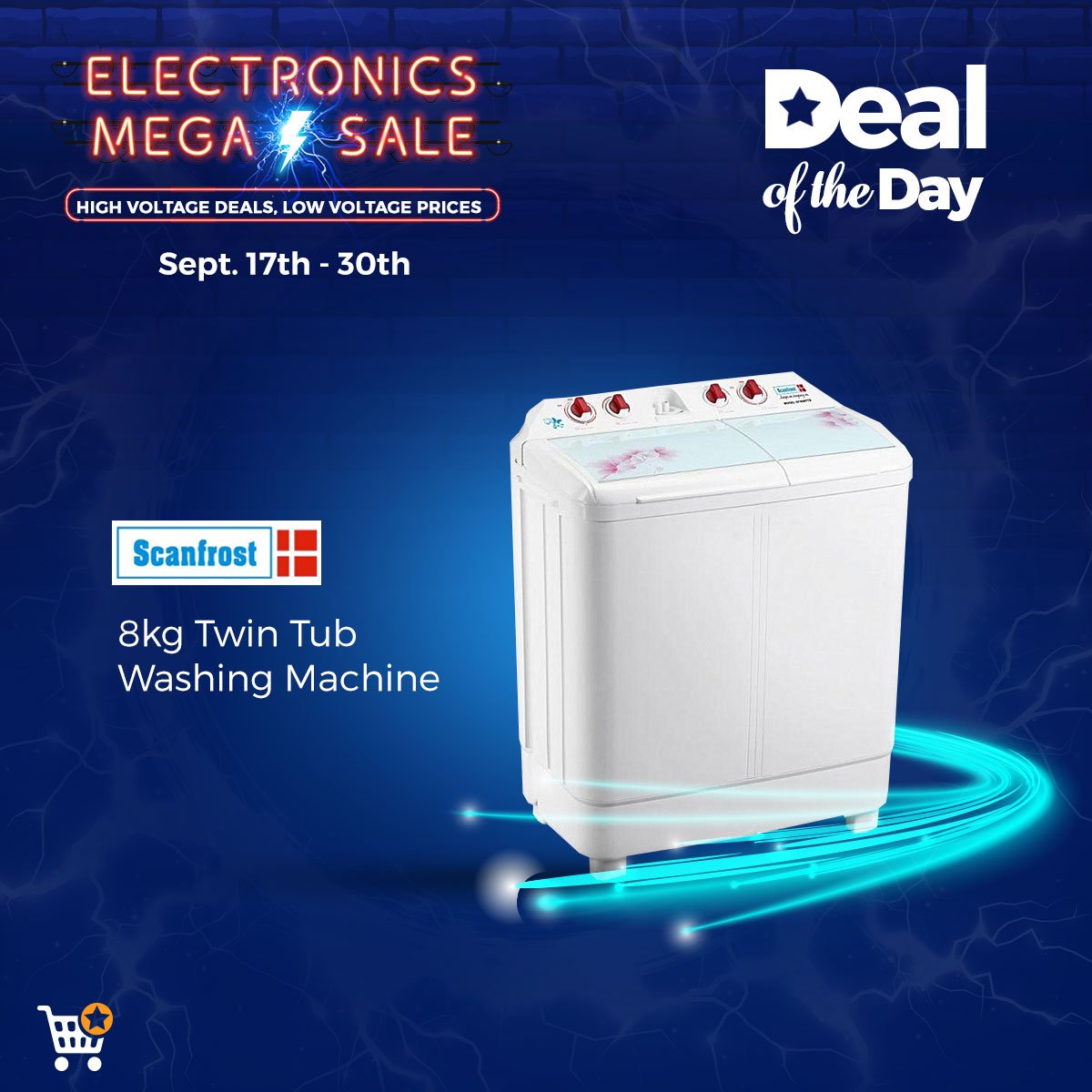 JumiaNigeria's tweet photo. Electronics Mega Sale Deal Of The Day!
Grab the Twin Tub Washing Machine for just ₦49,000 only (save ₦6,000) 
Click here >> 
#UpgradeUrElectronics https://t.co/kjAuv2PJDX
