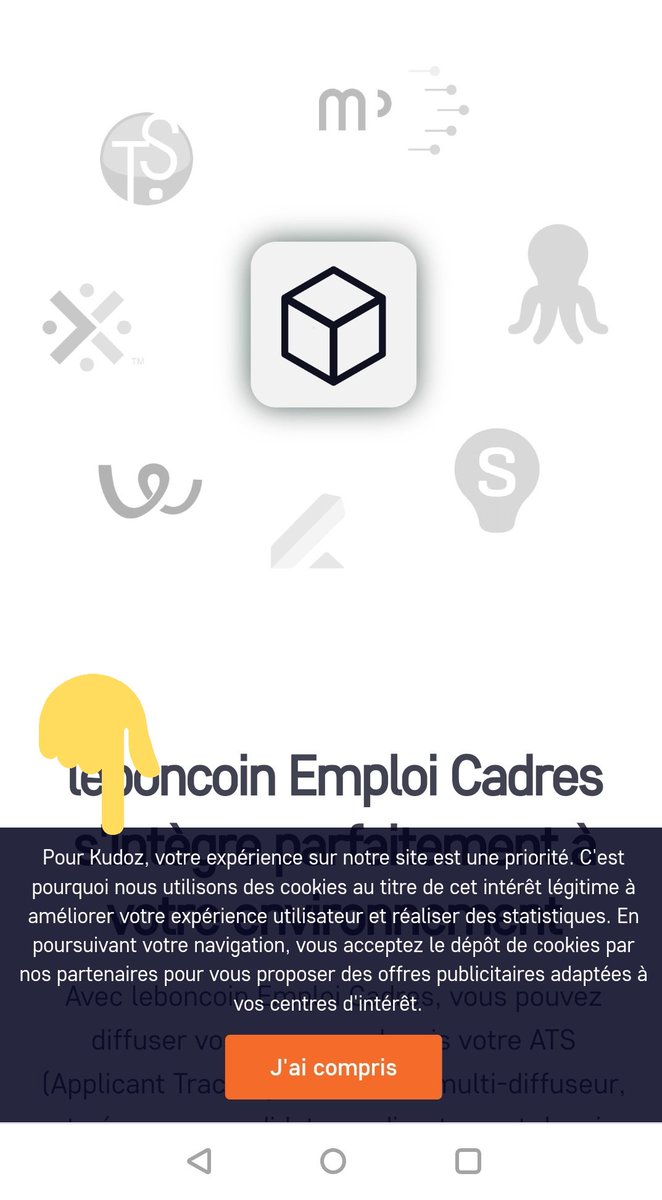 bbodinat's tweet photo. @leboncoinEmploi pensez à mettre a jour votre cookie consent :) cc @EPortais https://t.co/MIQDK6bsa3