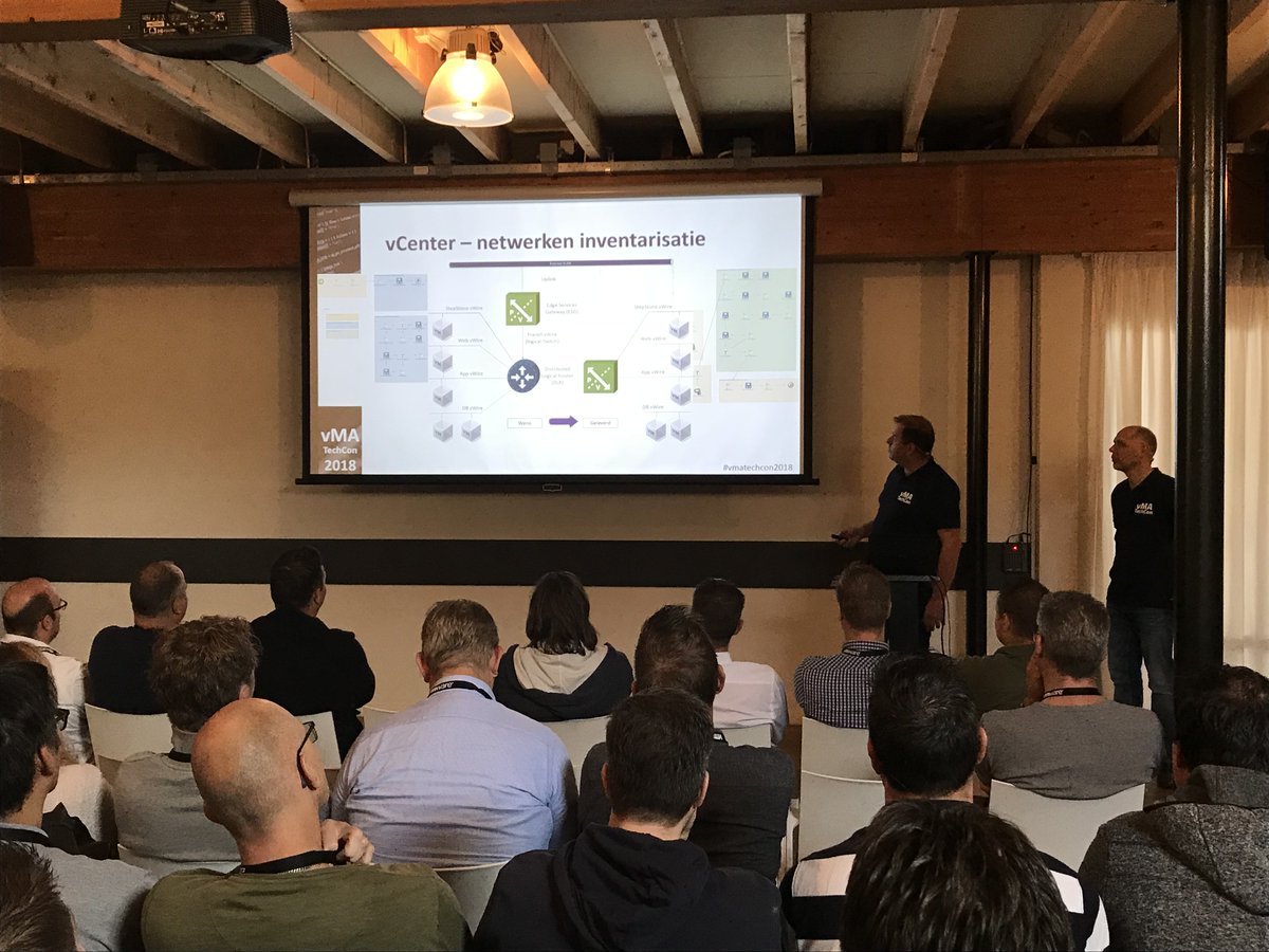 vmatechcon's tweet photo. Oeps, de VM heeft even geen pootjes meer ;-) Maar geen paniek, @peteroudman start de volgende Orchestrator workflow om netjes alle paden goed te zetten. #vmatechcon https://t.co/xtlEHj1XFX