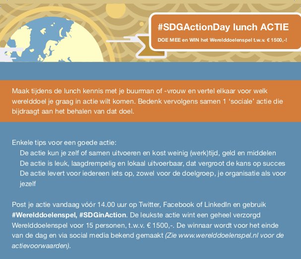Good2ConnectNL's tweet image. Wat een inspirerende #SdgActionday was het gister! En je kunt nog t/m 28okt winnen met de actie: Bedenk en post jouw #SdgActionday #werelddoelenspel 'sociale' actie die bijdraagt aan het behalen van #SDG nr? @SDGCharter  #duurzaam @ZinnigeZaken