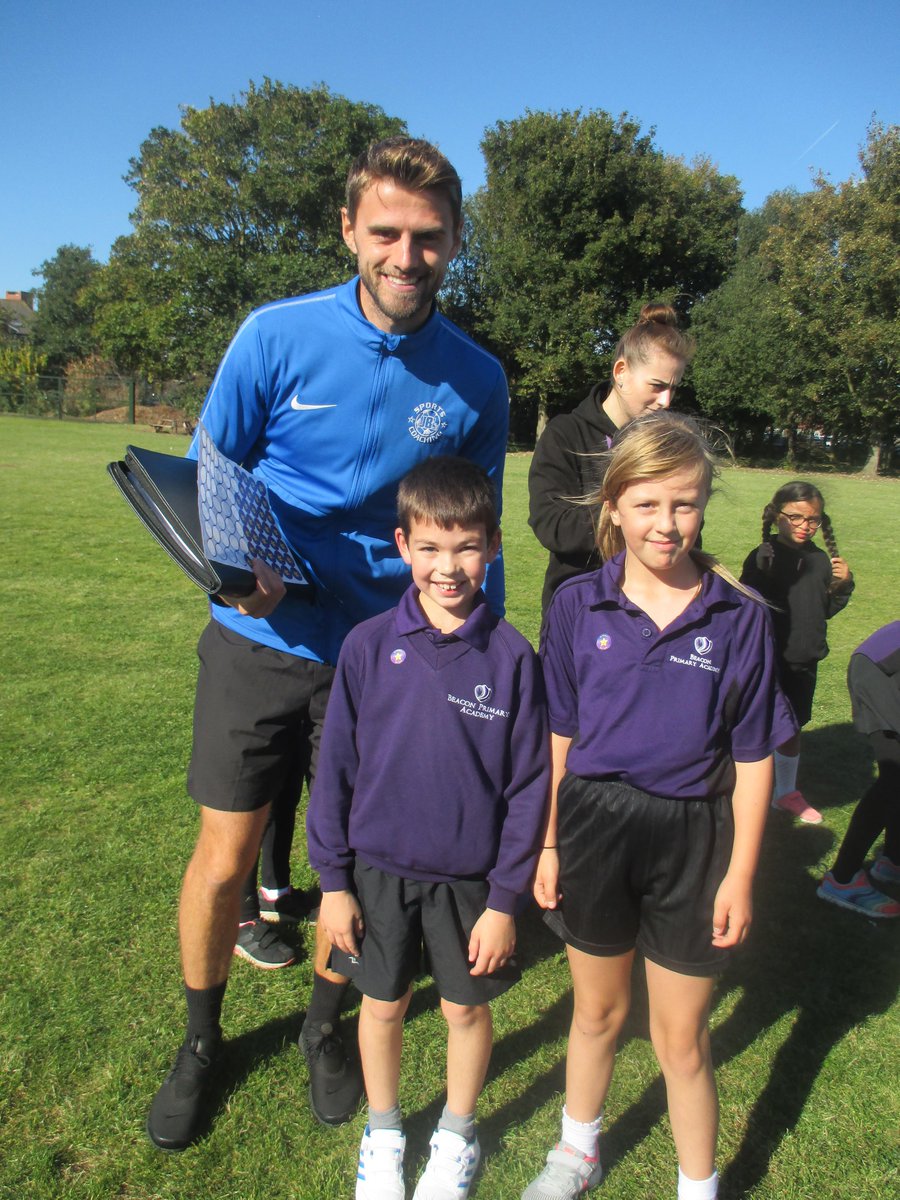 BeaconAcad's tweet photo. Year 4 enjoyed a very energetic tag #rugby session today with @JBSportCoaching. Mr Parker's stars of the week are Lewis and Taylor for an amazing sporting attitude and dedication to their #PE learning. #activebursts #tagrugby #sweaty #tiring #fun https://t.co/74poCrwRl4