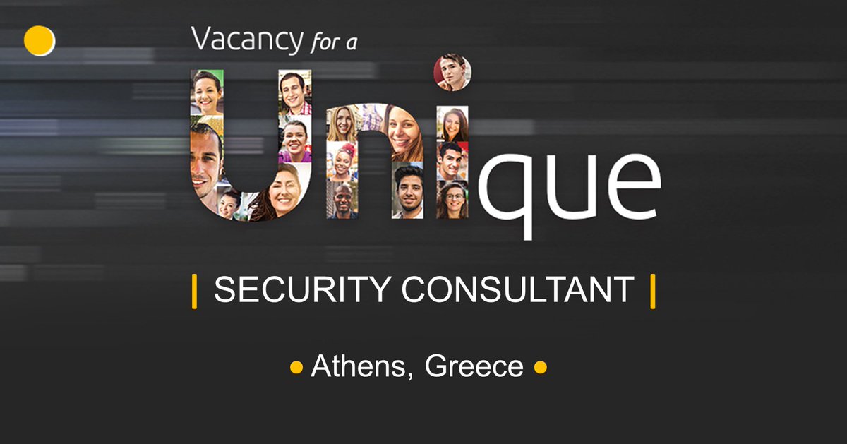 UniSystems_GR's tweet photo. Looking for a Security Consultant whose main task will be ensuring that systems’ design &amp; implementation meet the highest #security standards. Are you in? Join us: https://t.co/it33psGJMR #UniSystemsJobs #JobAlert #infosec #ITCareers https://t.co/pz58eilIJu