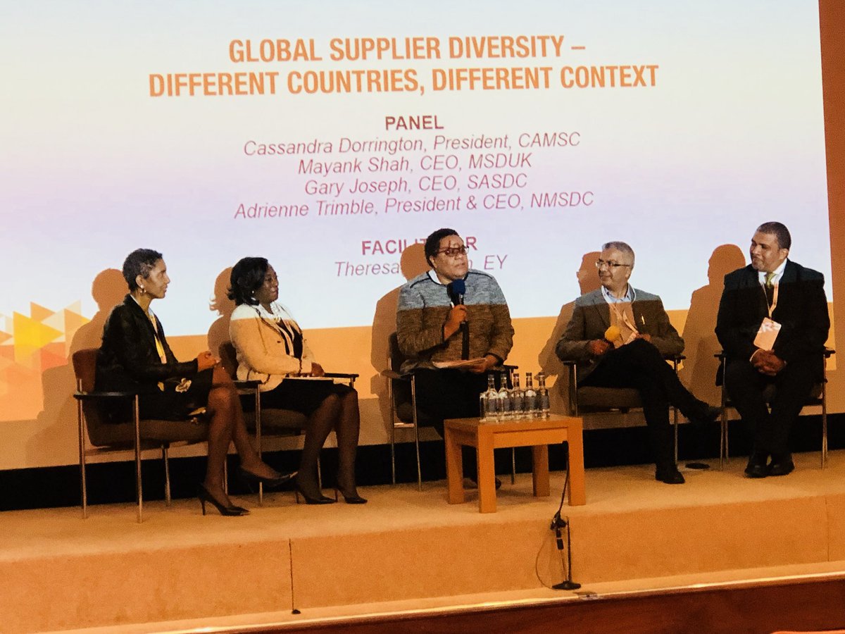 Greendu's tweet photo. Great panel discussion with Global Supplier Diversity Organization Leaders while at MSDUK in Birmingham England #KellyOCG, #MSDUKConference. https://t.co/uw5u82rHxr