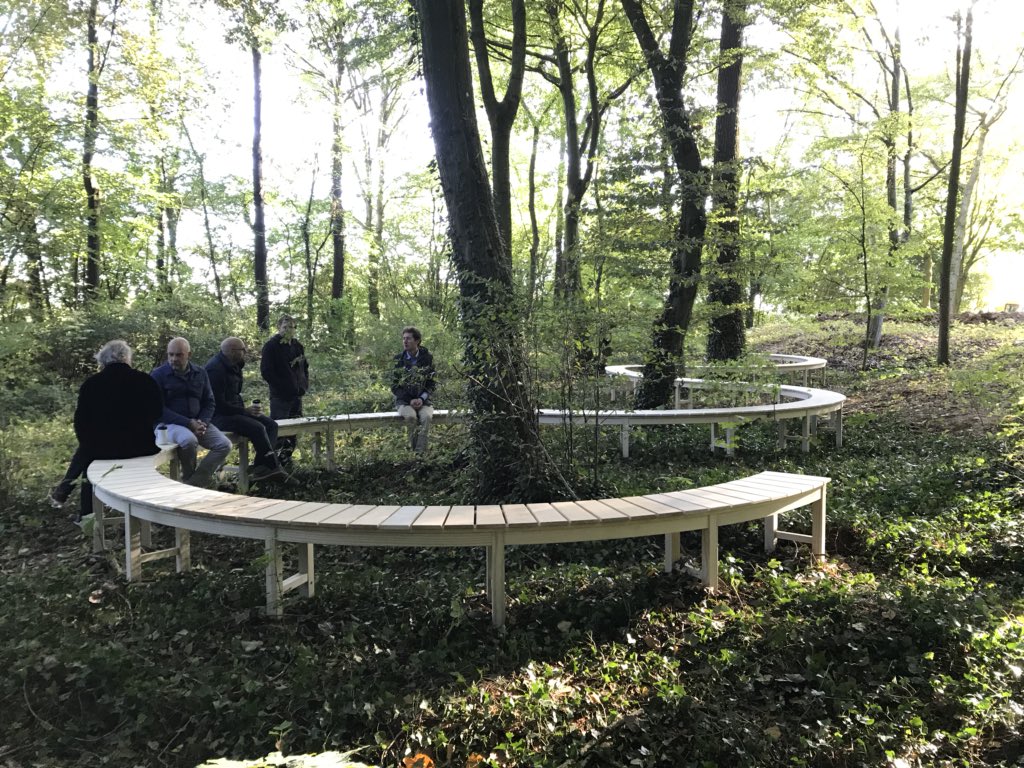 Oxfordplanters's tweet photo. We’ve had the most amazing time making and installing this stunning @Accoya bench - verified as being the longest true Accoya bench in the World @FisherTomlin @ArnoldLaver https://t.co/mGjp9uu0sO