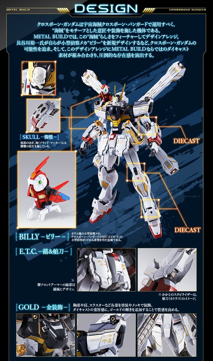 FabrizioGunjap's tweet photo. METAL BUILD Crossbone Gundam X1
Release date: scheduled for January 2019
Manufacturer's suggested retail price: 23,760 yen (including tax 8%) https://t.co/A8yaSC2T2s
