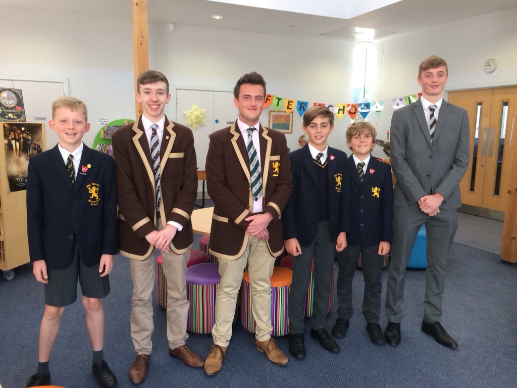 Boys’ leadership teams at <a href="/MonSchBoys/">Monmouth Boys</a> and <a href="/MonBoysPrep/">Monmouth Boys' Prep</a> meet together after assembly this morning. Head Boys Charlie and Seb and Deputies Adam, Jack, Tom and Freddie. #responsibility #leadership <a href="/Habsmonmouth/">Haberdashers' Monmouth School</a> <a href="/MonSchHeadBoy/">Head Boy</a>