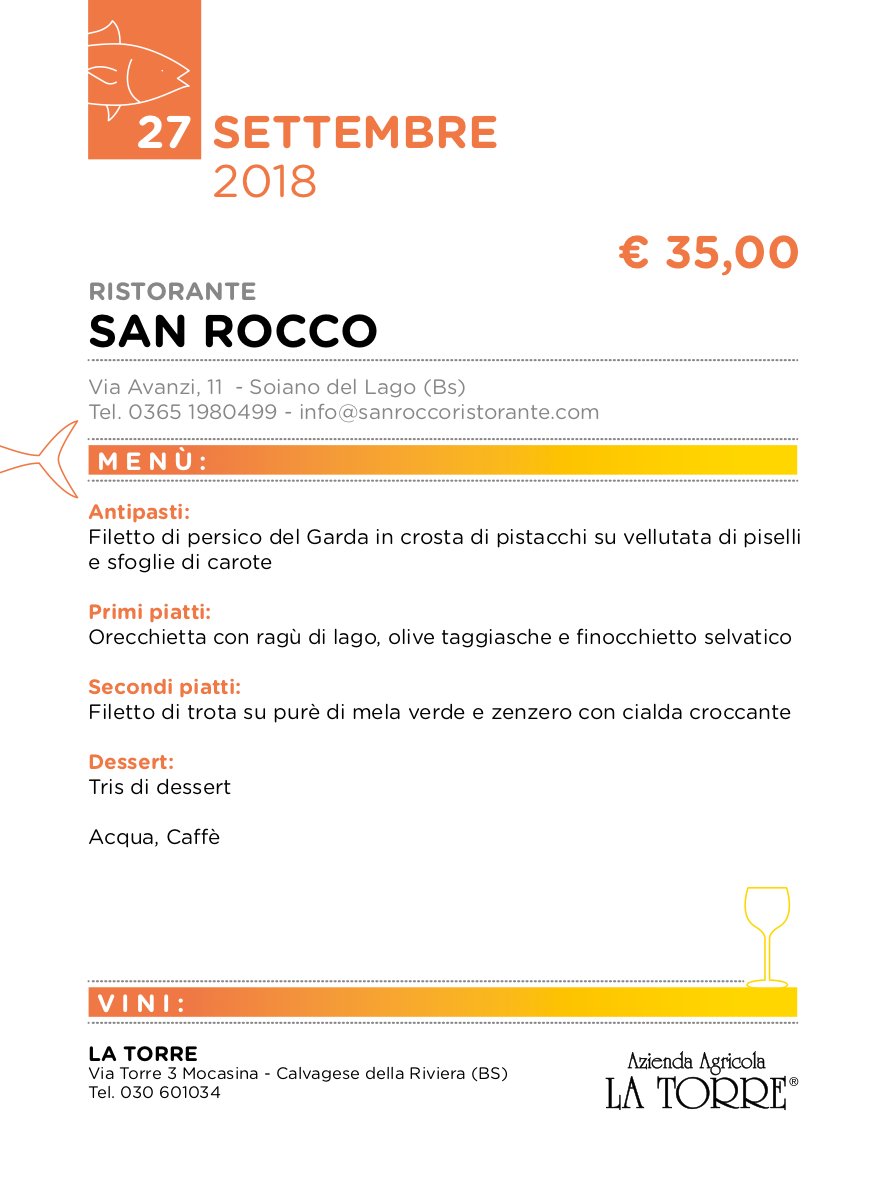 StradaViniGarda's tweet photo. Giovedì 27 settembre, secondo appuntamento con la #rassegnapescedilago #food #inLombardia #wine #gardalake https://t.co/UZnskRmjR2