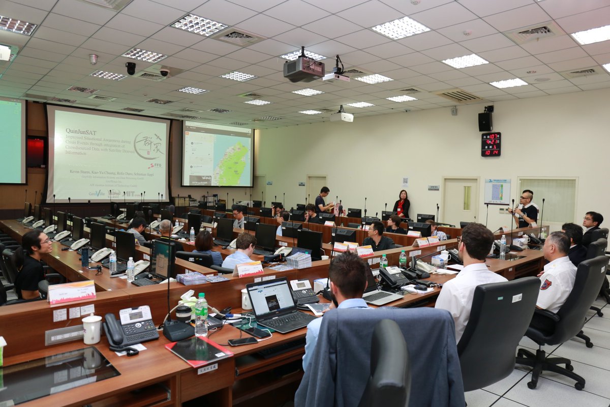 QuinJunSAT's tweet photo. On September 21st, the QuinJunSAT remote sensing - crowdtasking solution was a part of the country-wide drill in Taiwan – “National Disaster Prevention Day” @geoBingAn #Taiwan #BeyondEurope #FFG #Copernicus #ESA #EO https://t.co/cCIJMaebKR