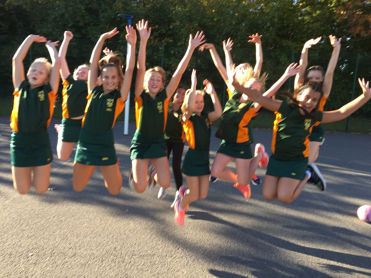 ArdenPE's tweet photo. @ArdenAcademy Y7 Netball team have won their first game 8-2 against Light Hall today. Great performance #teamArden #netball #dreamteam #greenteam #champions #jumpphoto #winners https://t.co/51dgOQNrN3