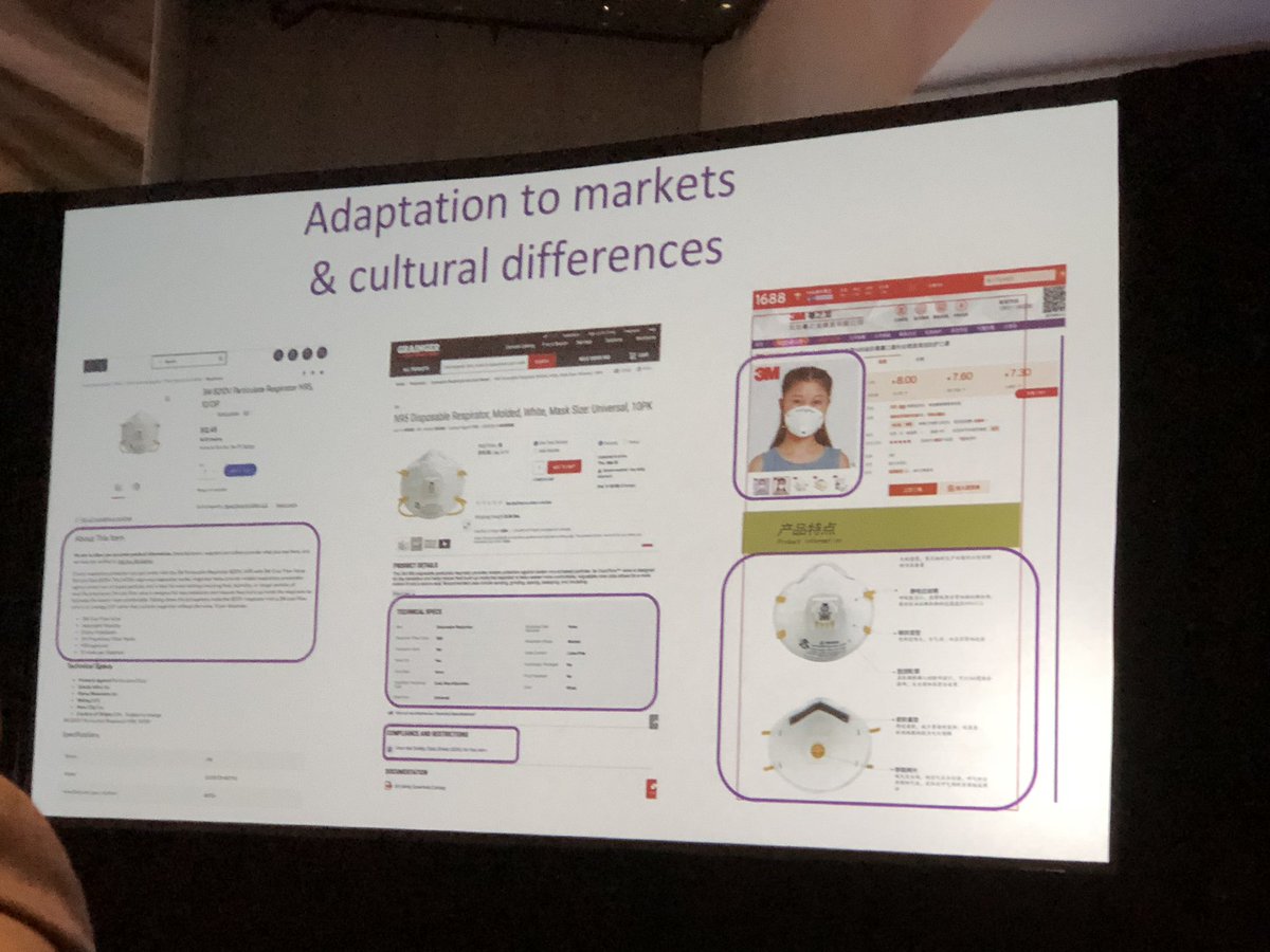 stefanieana's tweet photo. Same product, 3 different markets, different product information needs. Thanks Sébastien at Akaneo for sharing! #GLNXT @GLNXT https://t.co/Rsu6OUvLjx