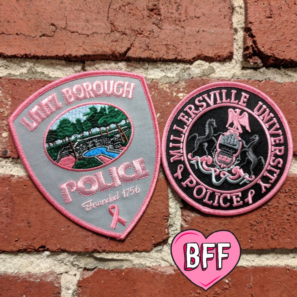 LititzPolice's tweet photo. #SaveTheDate - We are teaming up with our friends from @millersvilleu police for #LititzSecondFriday on October 12th ...we will have our #PinkPatchProject booth set up from 5pm to 9pm on East Main Street near the post office. Stop by to get your hands on patches and shirts !!! https://t.co/nzKqiJUtB3