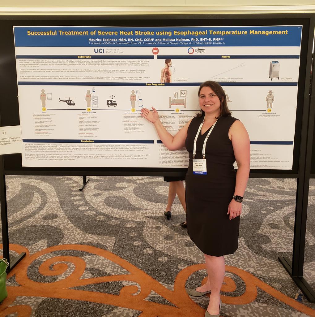 EKulstad's tweet photo. Successful treatment of severe exertional heat stroke using #esophageal temperature management for prolonged #hyperthermic state and multi-organ failure with full recovery. #NCS2018 #heatstroke https://t.co/yclP1jVQDk