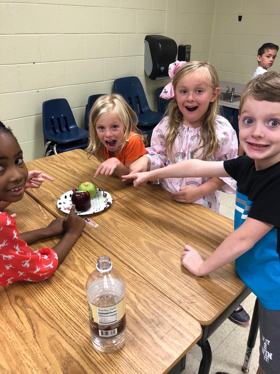 ArnoldMillES1's tweet image. First Grade experimenting with Apple-Volcanoes! @ArnoldMillES1 @CherokeeSchools #ccsdfam #AwesomeScience