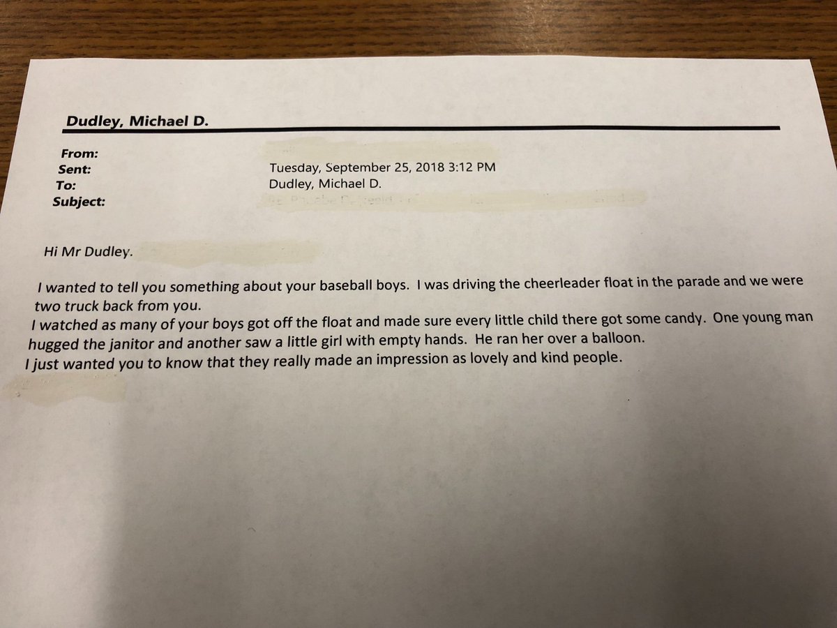 Big time fellas!! People notice. In the classroom, out of the classroom, on the field. How you act and represent yourself, family, and school MATTERS. #NorthSide