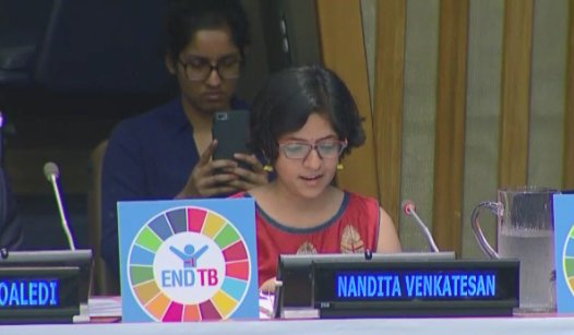 “Your Declaration will make a difference only if it is backed by actions. People affected by TB have a burning desire to shake the status quo. Esteemed leaders, I can’t hear you today, but I’ll make sure you hear me – loud &amp; clear.” <a href="/nandita_venky/">Nandita V</a> #UNHLMTB