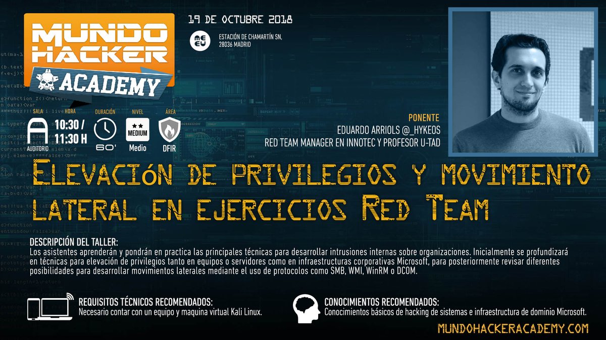 mundohackertv's tweet photo. Aprende cómo cifrar tus correos desde cualquier lugar con #Android con @Itxiarchz y @SrDoclick en #MundoHackerAcademy el próximo 19 de octubre. Consigue tu entrada en https://t.co/8z7JMUe6lw https://t.co/nZzJvboWOn https://t.co/HPCdff9fTp