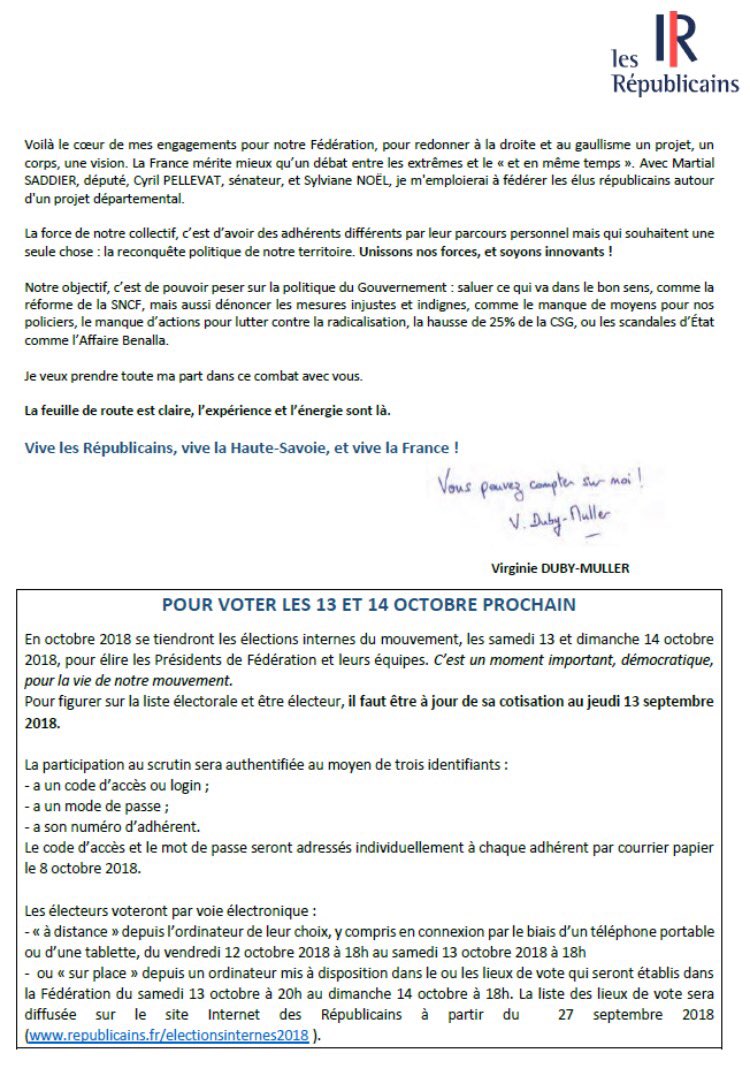 DubyMuller's tweet photo. 🚀Depuis lundi, je suis officiellement candidate à la Présidence de la Fédération Les Républicains de Haute-Savoie.

➡️Ci-joint, le contrat de confiance que je propose aux adhérents. 
✅ La feuille de route est claire, l'expérience et l'énergie sont là. https://t.co/CUu8xD2okP