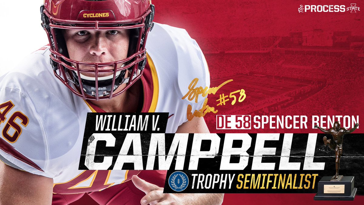 CycloneFB's tweet photo. Senior DE Spencer Benton a semifinalist for the @NFFNetwork William V. Campbell Trophy. 

🔗 https://t.co/eYXov6LLsd

#WinInTheDark 

🌪🏈🌪 https://t.co/fa2wc6XuDQ