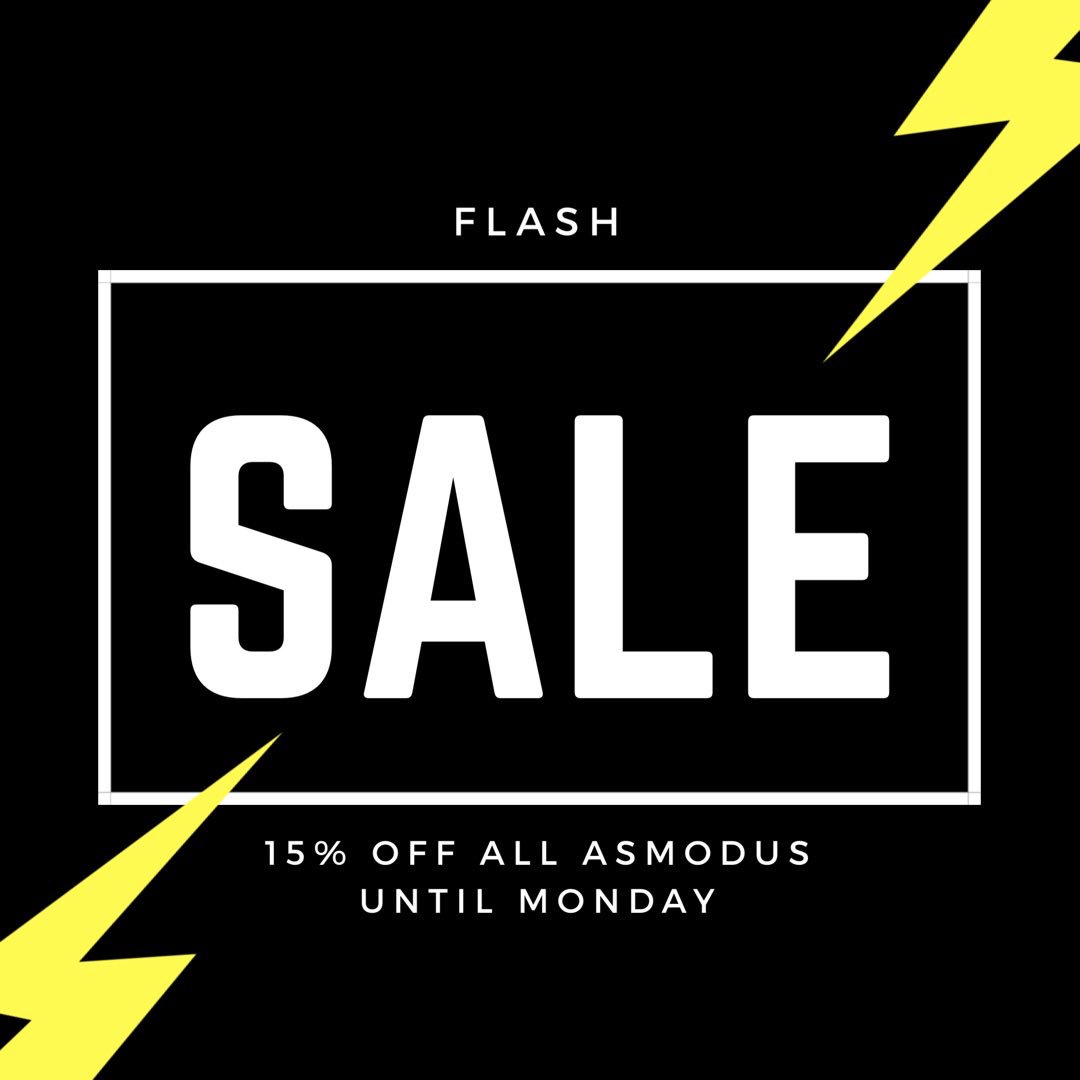 CraftyVapes's tweet photo. ⚡️FLASH SALE ON ASMODUS⚡️

In the market for a new mod? Look no further! We have a huge 15% off all Asmodus products until Monday! #asmodus #craftyvapes #hastings #flashsale #vapesale #vapediscount #vape https://t.co/evEpD9Eof0