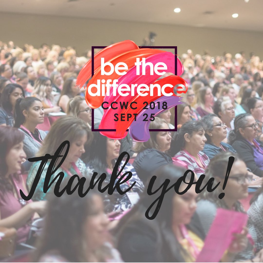 CCWCFresno's tweet photo. Thank YOU for making yesterday the highest #CCWC18 attendance EVER! We hope you enjoyed all the sessions & market vendors & our warm up speaker, @mallikachopra, keynote speaker, @mariashriver & cool down speaker, @karenmillscomedy! Until next year, keep making the difference! https://t.co/DfD55sVUkq